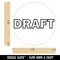 Draft Bold Text Outline Rubber Stamp for Stamping Crafting Planners